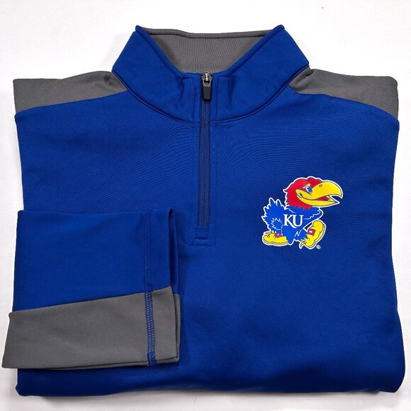 Fanatics Other - Fanatics NCAA M 1/4 Zip University of Kansas Jayhawks Long Sleeve Pullover NEW